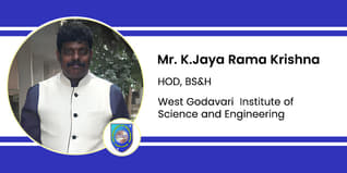 West Godavari  Institute of Science and Engineering, HOD, BS&H: Mr.K.Jaya Rama Krishna Interview